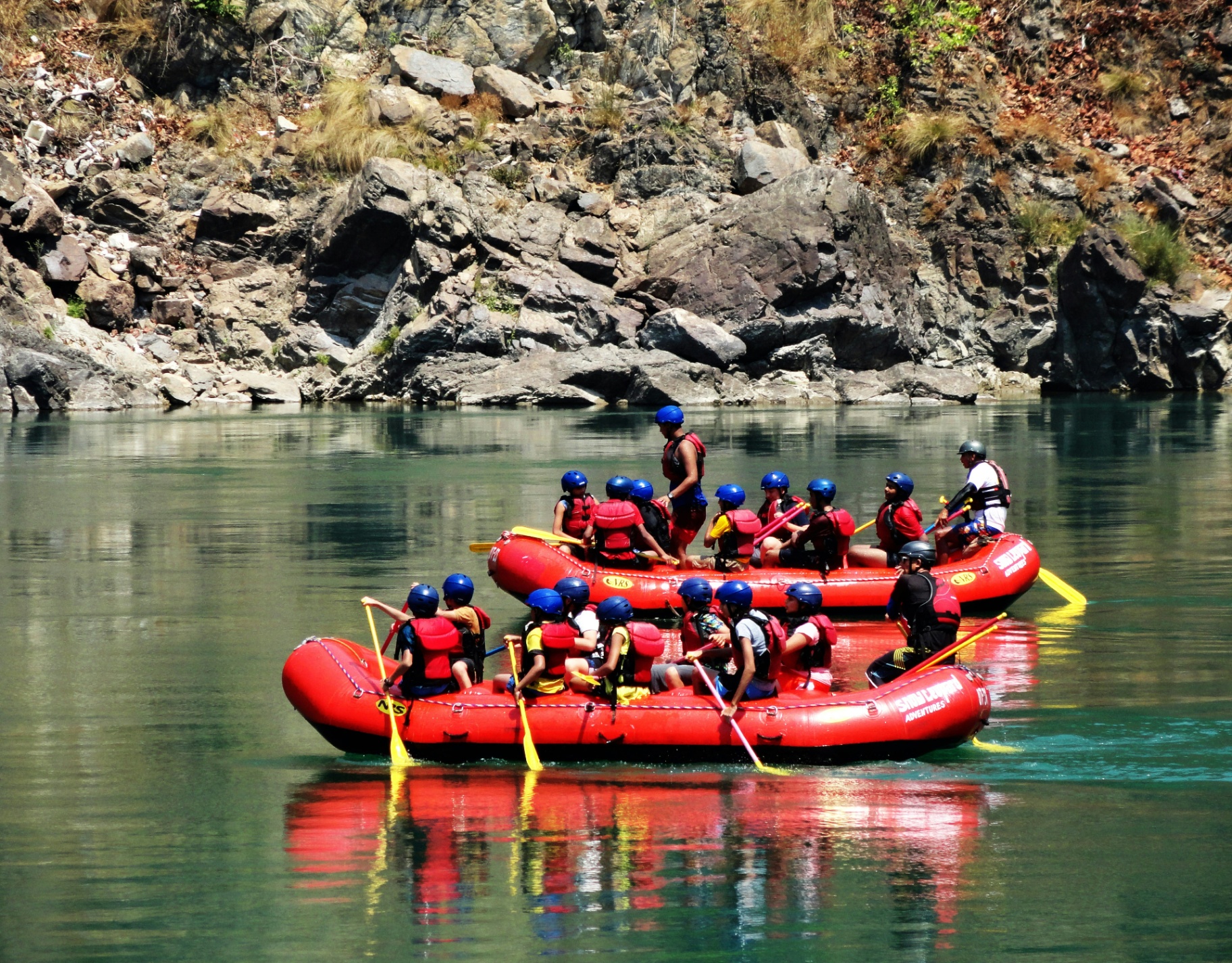 Rafting en équipe